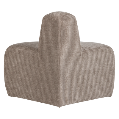 Mojo eetbank hoek rond rugleuning wollig donkerzand [fsc]