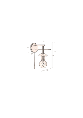 Dutchbone wandlamp Aden