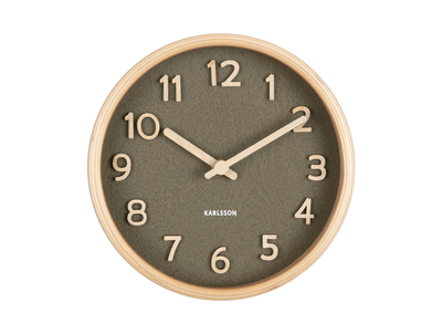 Tafelklok Pure Wood Grain lindehout