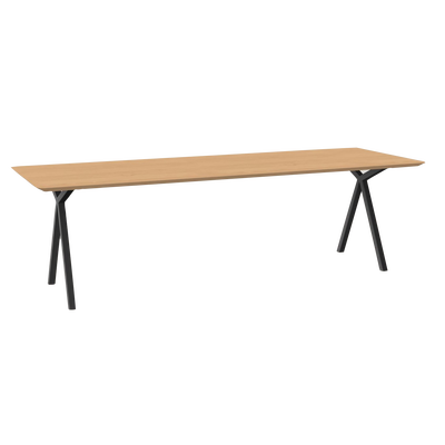 Studio HENK tafel Slim X-type Rechthoekig, zwart frame - Smart Collectie