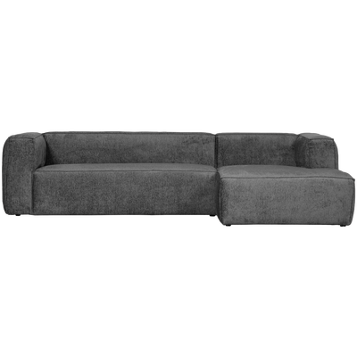 Bean hoekbank rechts chenille velvet taupe