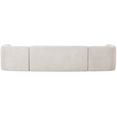 Sloping u-vorm bank off white melange