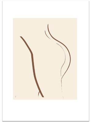 Print Leaning Woman by Bo Sterenberg