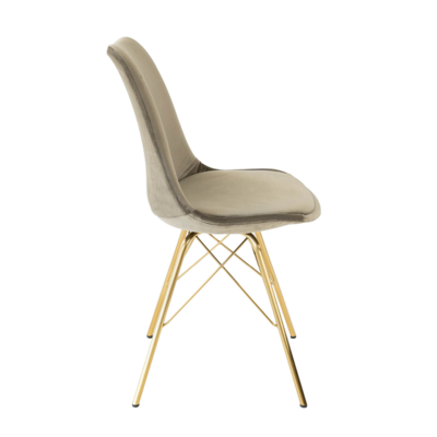 Kuipstoel Velvet goud frame