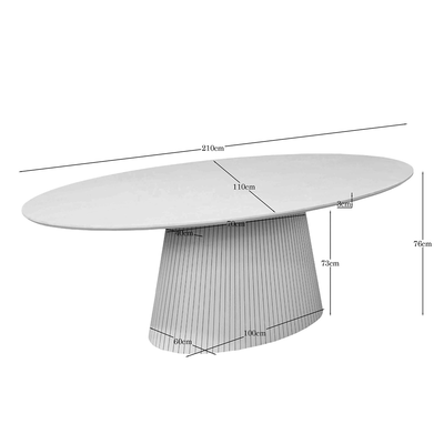 Eettafel Ovaal Sol Witzand