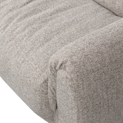 Baggy 1-zits element met arm rechts geweven chenille bruin