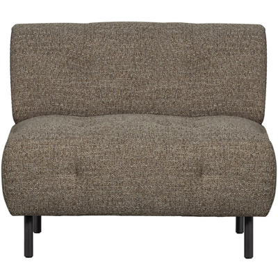 Lloyd fauteuil grof geweven donkerbruin melange