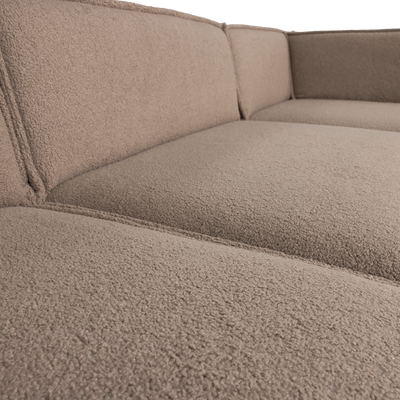 Manu chaise longue bank rechts velvet bruin [fsc]
