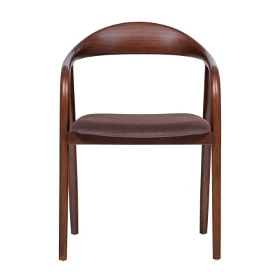 Bran eetkamerstoel beukenhout velvet bruin [fsc]