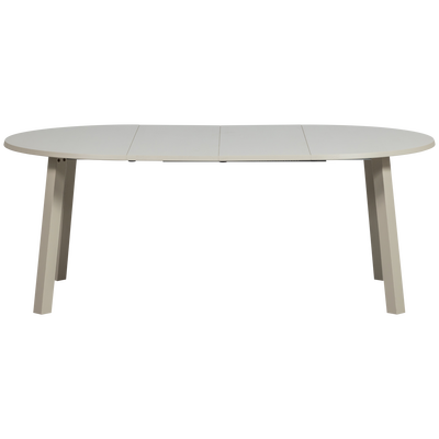 Janne uitschuifbare eettafel rond eiken dakargrau [fsc]