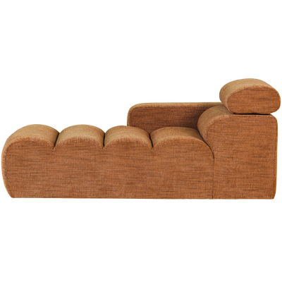 Novi chaise longue element arm links ribstof terra