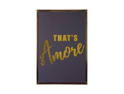 Wanddecoratie That's Amore Medium zwart &amp; goud