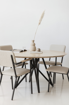 Studio HENK tafel Butterfly Rond Quadpod, zwart frame - Smart Collectie