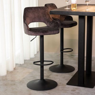 Barstoel Vera velvet set van 2