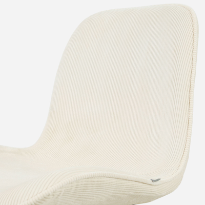 Eetkamerstoel Noa-Fé gestoffeerd - wit onderstel