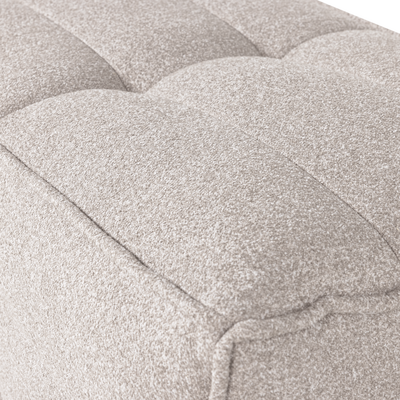 Cluster hocker velvet warm taupe