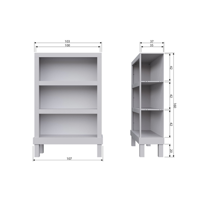 Bonk open kast grenen matzwart [fsc]