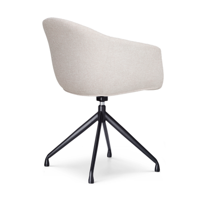 Draaibare eetkamerstoel Nola-Otis - zwart onderstel