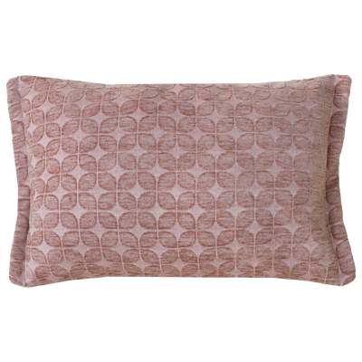 Kussen retro leaf oud roze 58x37cm