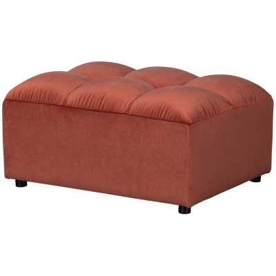 Allure hocker geweven stof donkerbruin melange