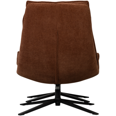 Kube draaifauteuil met hocker bruin