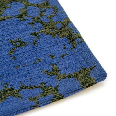 Eigentijds Cloud vloerkleed met interlaced patroon in blauw en groen