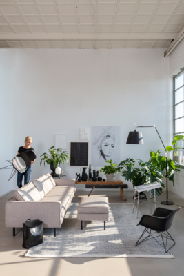 Loods 5 Design 4,5-zitsbank Slimm Stof Outside