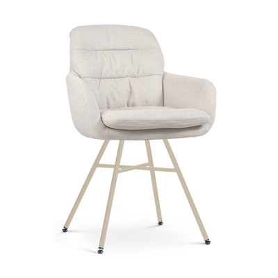 Eetkamerstoel Noa-Mia beige - beige onderstel