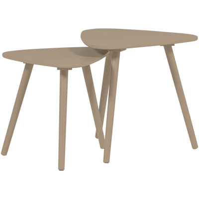 Nila bijzettafels hout zand - set van 2