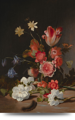 Bloemstillevens uit het Mauritshuis en rijksmuseum - Canvas schilderij