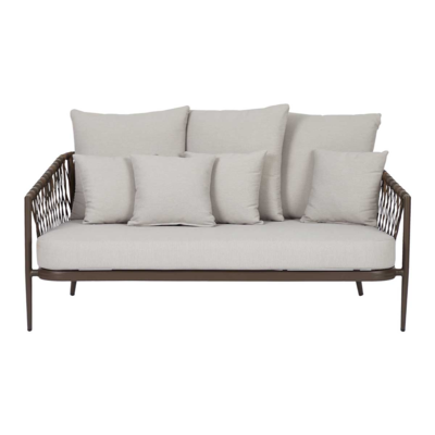 Rotan tuinbank Jasmin met zitkussens