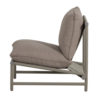 Elvo tuin loungestoel aluminium zand