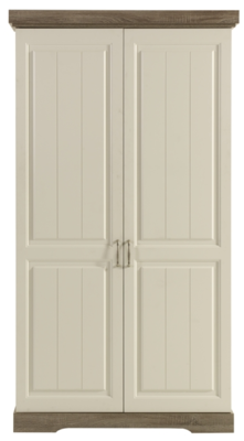 Spiegel kledingkast Latte 2 witte scharnierdeuren - 120 x 220 x 62 cm