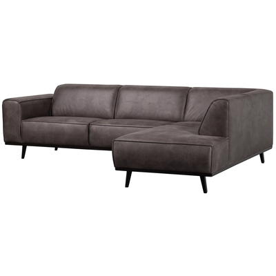 Statement hoekbank rechts chenille velvet terra