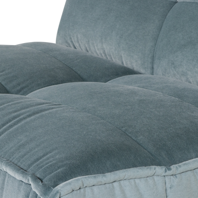 Cluster 1-zits element velvet turquoise blauw