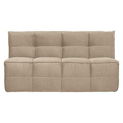 Cluster eetbankje met rugleuning boucle khaki bruin
