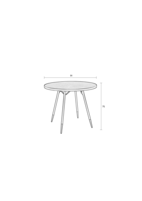 Eettafel Denise rond
