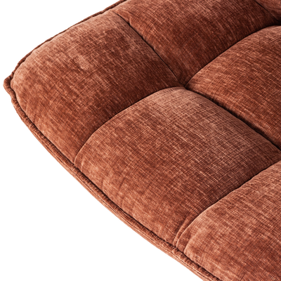 Jouke draaifauteuil chenille structuur roestbruin [fsc]