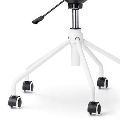 Nout-Otis bureaustoel wit onderstel - Gestoffeerde zitting met armleuningen