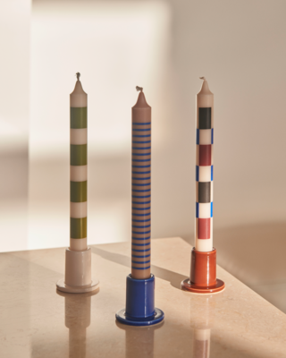 HAY kaars Pattern Green, Blue and brown (set van 4)