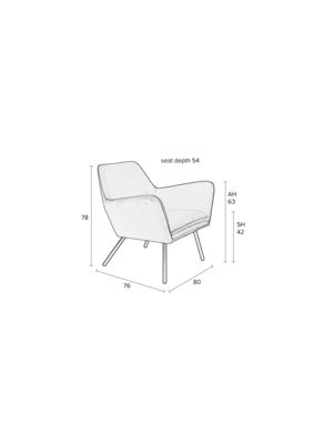 Fauteuil Bon velvet