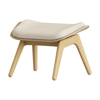 Ottoman houten voetenbank The Reader - naturel eiken