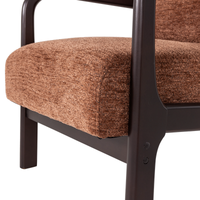 Mark fauteuil chenille bruin