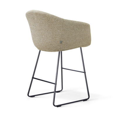 Barkruk Nino-Otis gestoffeerd met zwart onderstel (zithoogte 65 cm)