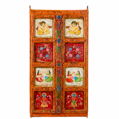 Moksh - Indiase Teakhouten Deur Paneel 158c