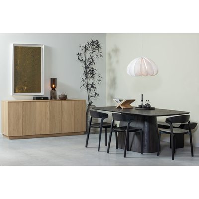Leah eettafel mdf donkerbruin 200x105 cm