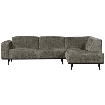 Statement hoekbank rechts chenille velvet terra