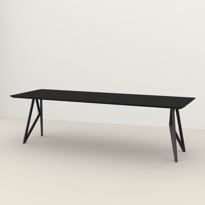 Studio HENK tafel Butterfly Rechthoekig - zwart frame, HPL Fenix nero ingo