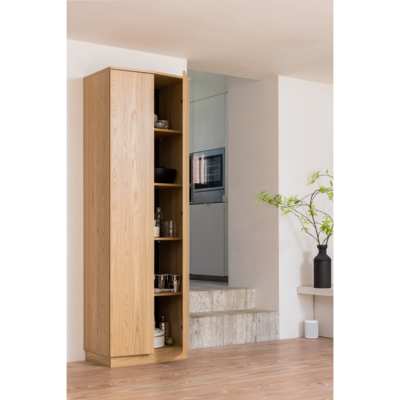 Hoge Kast Zuma - Eiken - Transparant