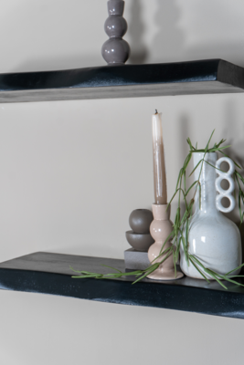 Wandplank Pure zwart mangohout